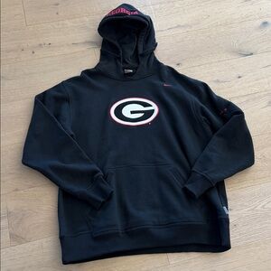 Rare Nike Team Sweatshirt Hoodie UGA Georgia Bulldogs Men's Size XL Embroidered